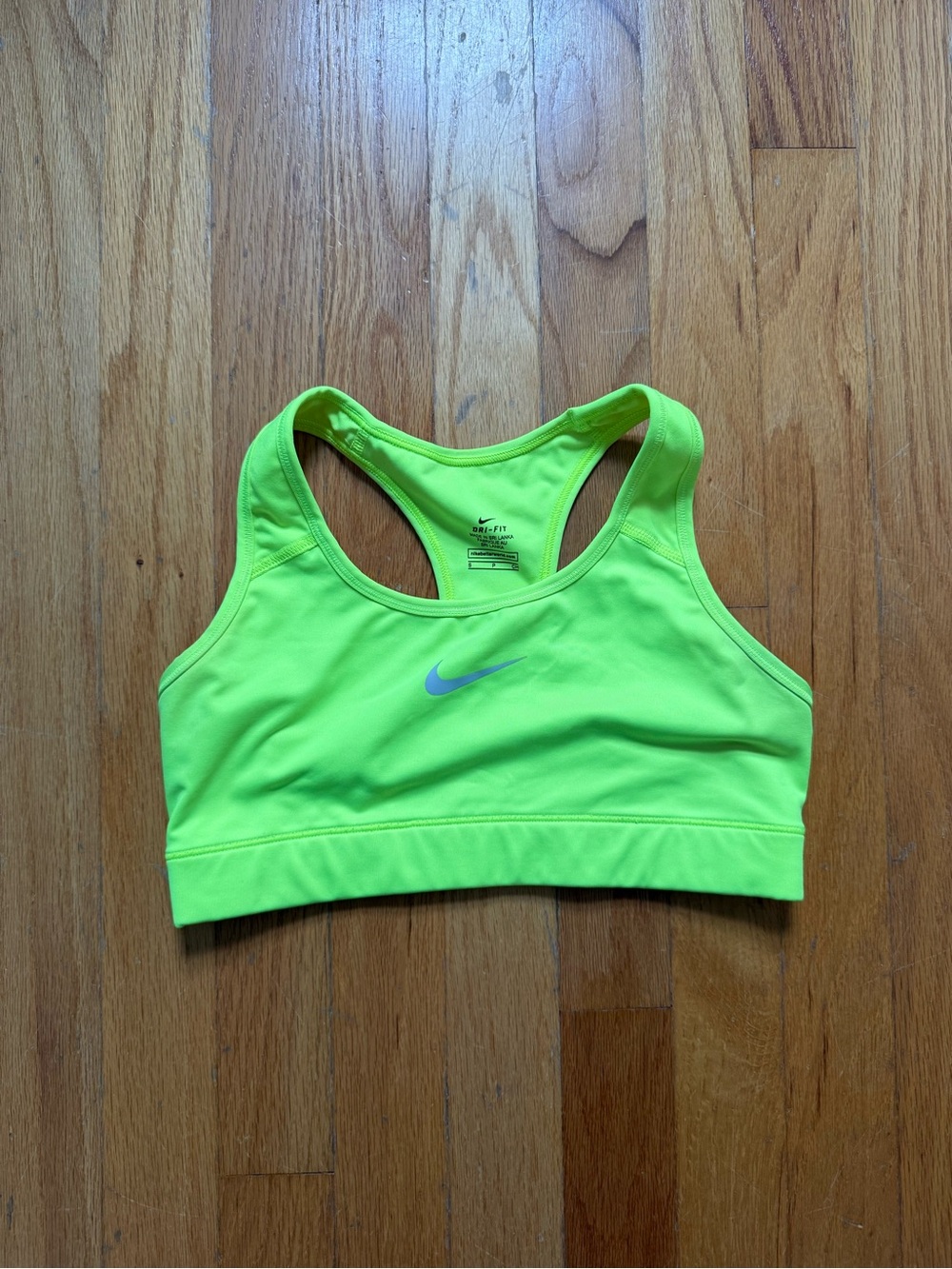 Nike Neon Yellow-Green Racerback Sports Bra